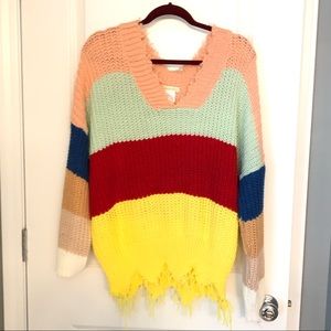 Summer to Fall Sweater! Distressed. New no Tags